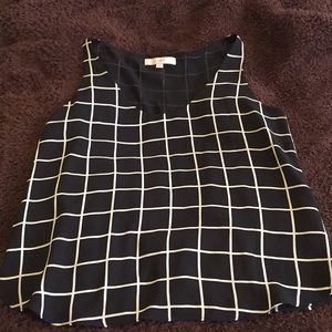 LOFT Black and white check swing tank